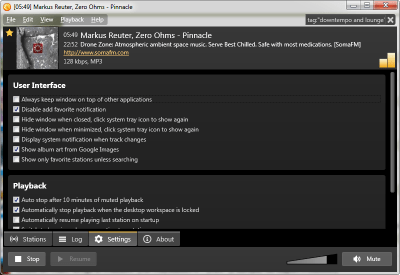 Screenshot of the application Screamer Radio - #4