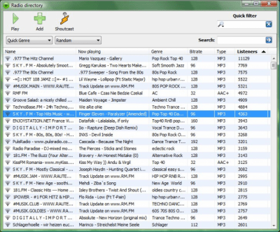 Screenshot of the application Spider Player - #3