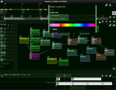 Screenshot of the application SunVox - #1