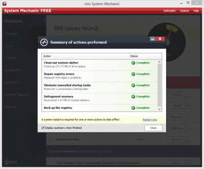 Screenshot of the application System Mechanic - #4
