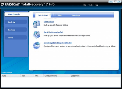 Screenshot of the application TotalRecovery  Pro - #1