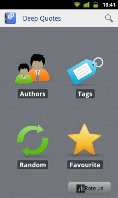 Screenshot of the application Deep Quotes - #4