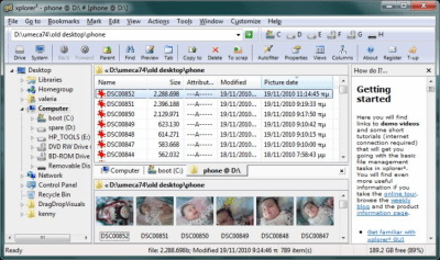 Screenshot of the application Xplorer2 - #1