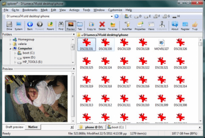 Screenshot of the application Xplorer2 - #5