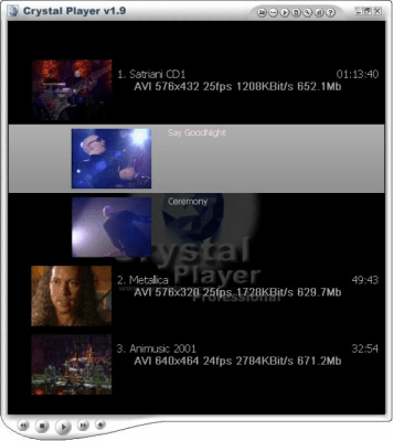 Screenshot of the application Crystal Player - #1