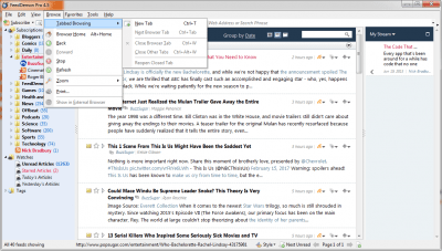 Screenshot of the application FeedDemon - #1