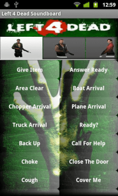 Screenshot of the application Left 4 Dead Soundboard - #1