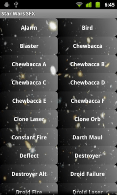 Screenshot of the application Star Wars SFX - #1