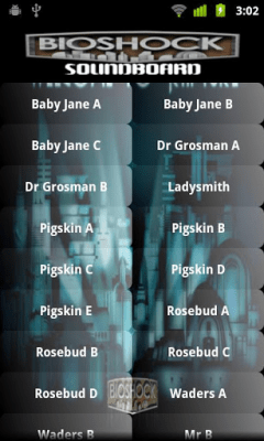 Screenshot of the application Bioshock Soundboard - #1