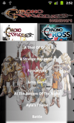 Screenshot of the application Chrono Trigger Soundboard - #1