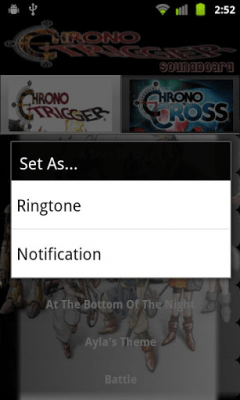 Screenshot of the application Chrono Trigger Soundboard - #2