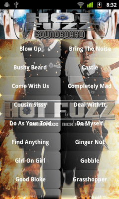 Screenshot of the application Hot Fuzz Soundboard - #1