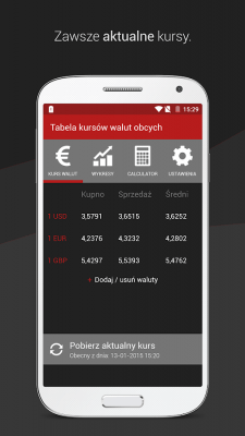 Screenshot of the application Kursy walut NBP - #5