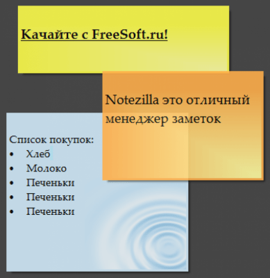 Screenshot of the application Notezilla - #1