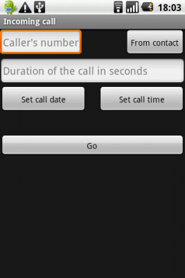 Screenshot of the application Super Call Log Faker (Free) - #1