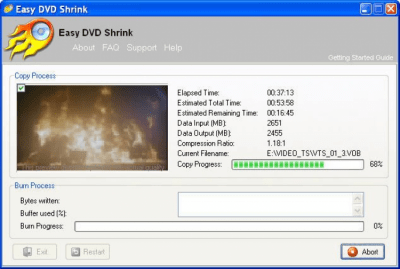 Screenshot of the application Easy DVD Shrink - #2