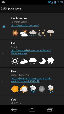 Screenshot of the application Eye In Sky Weather - #4