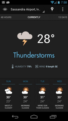 Screenshot of the application Eye In Sky Weather - #6