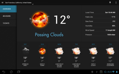 Screenshot of the application Eye In Sky Weather - #8