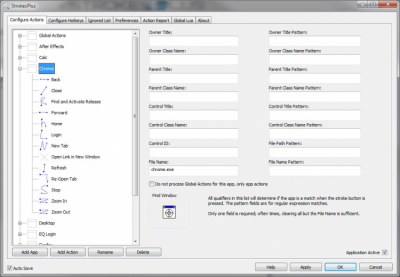 Screenshot of the application StrokesPlus - #4