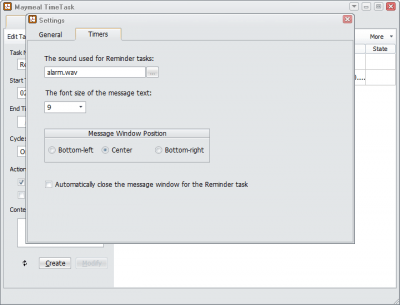 Screenshot of the application TimeTask - #4