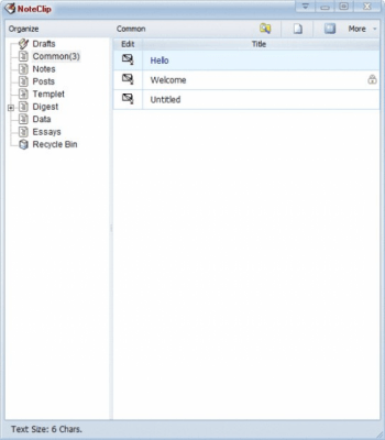 Screenshot of the application NoteClip - #1