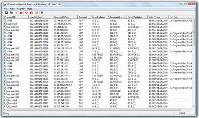 Screenshot of the application NBMonitor Network Bandwidth Monitor - #1