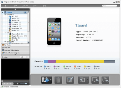 Screenshot of the application Tipard iPod Transfer Platinum - #1