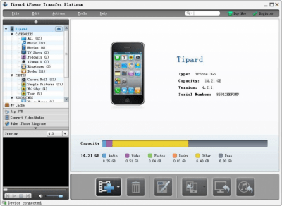 Screenshot of the application Tipard iPhone Transfer Platinum - #1