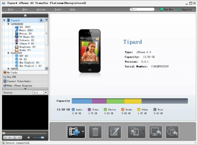 Screenshot of the application iPhone 4S Transfer Platinum - #1