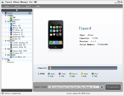 Screenshot of the application Tipard iPhone Manager for SMS - #1