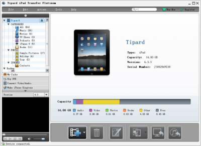 Screenshot of the application Tipard iPad Transfer Standard - #1