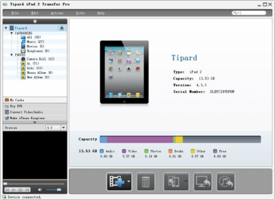 Screenshot of the application Tipard iPad 2 Transfer Standard - #1