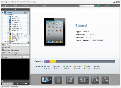 Screenshot of the application Tipard iPad 2 Transfer Platinum - #1