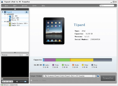 Screenshot of the application Tipard iPad to PC Transfer Standard - #1