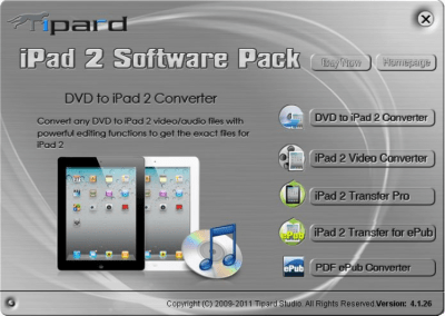 Screenshot of the application Tipard iPad 2 Software Pack - #1