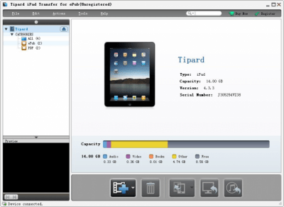 Screenshot of the application Tipard iPad Transfer for ePub - #1