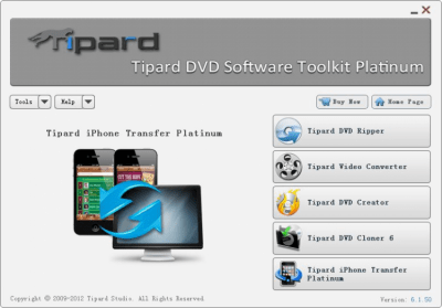 Screenshot of the application Tipard DVD Software Toolkit Platinum - #1