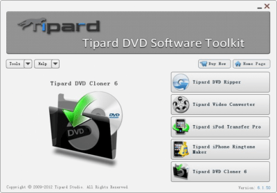 Screenshot of the application Tipard DVD Software Toolkit Standard - #1