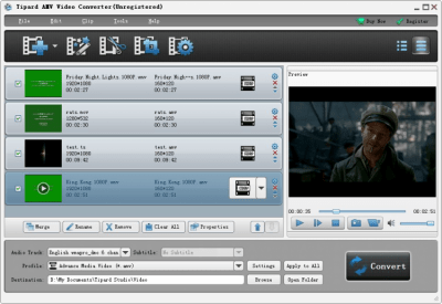 Screenshot of the application Tipard AMV Video Converter - #1