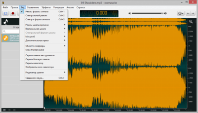 Screenshot of the application OcenAudio Windows - #1