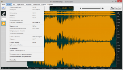Screenshot of the application OcenAudio Windows - #2