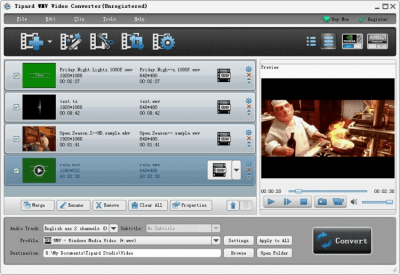 Screenshot of the application Tipard WMV Video Converter - #1