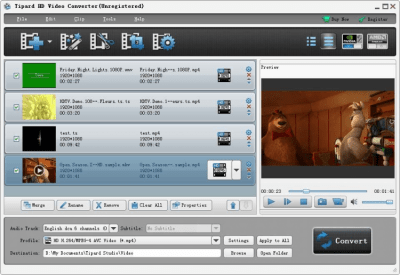 Screenshot of the application Tipard HD Video Converter - #1