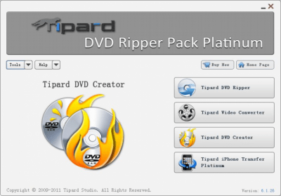 Screenshot of the application Tipard DVD Ripper Pack Platinum - #1