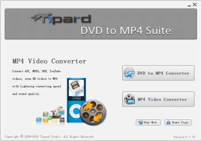 Screenshot of the application Tipard DVD to MP4 Suite - #1