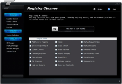 Screenshot of the application Tipard Registry Cleaner - #1