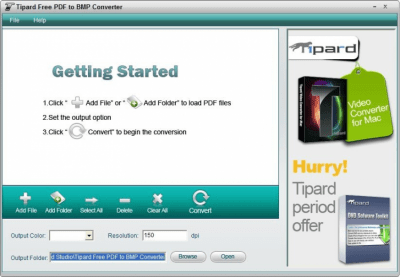 Screenshot of the application Tipard Free PDF to BMP Converter - #1