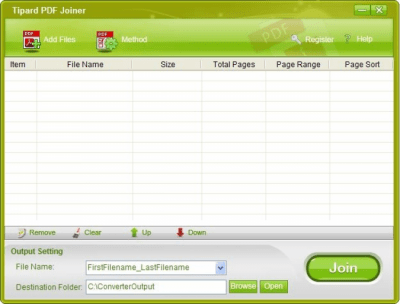 Screenshot of the application Tipard PDF Joiner - #1