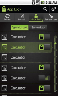 Screenshot of the application AppLock Free - #2